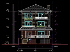 [Dwg] bản vẽ biệt thự 4 tầng 14x20m ( kiến trúc, nội thất, cấp điện nước, MB xây dựng)